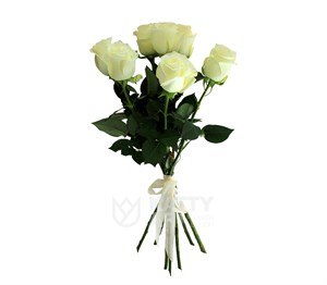 Букет из 15 белых роз 60см(Эквадор)
