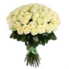 Букет из белых роз 60см (Эквадор)  35шт. - фото 5657