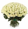 Букет из белых роз 60см (Эквадор)  35шт. - фото 5658
