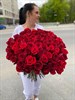 Букет из красной розы 60см (Эквадор) 21шт. - фото 9349